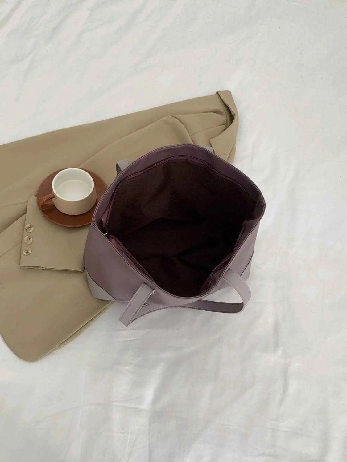 Chic pu leather medium tote bag - Love Salve